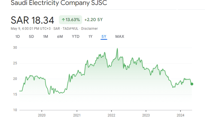 Saudi Electricity Stock (Tadawul: 5110) - one of the best Saudi stocks 
