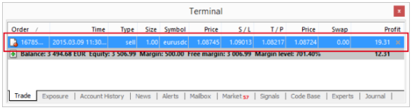 Monitor your positions in MetaTrader 4